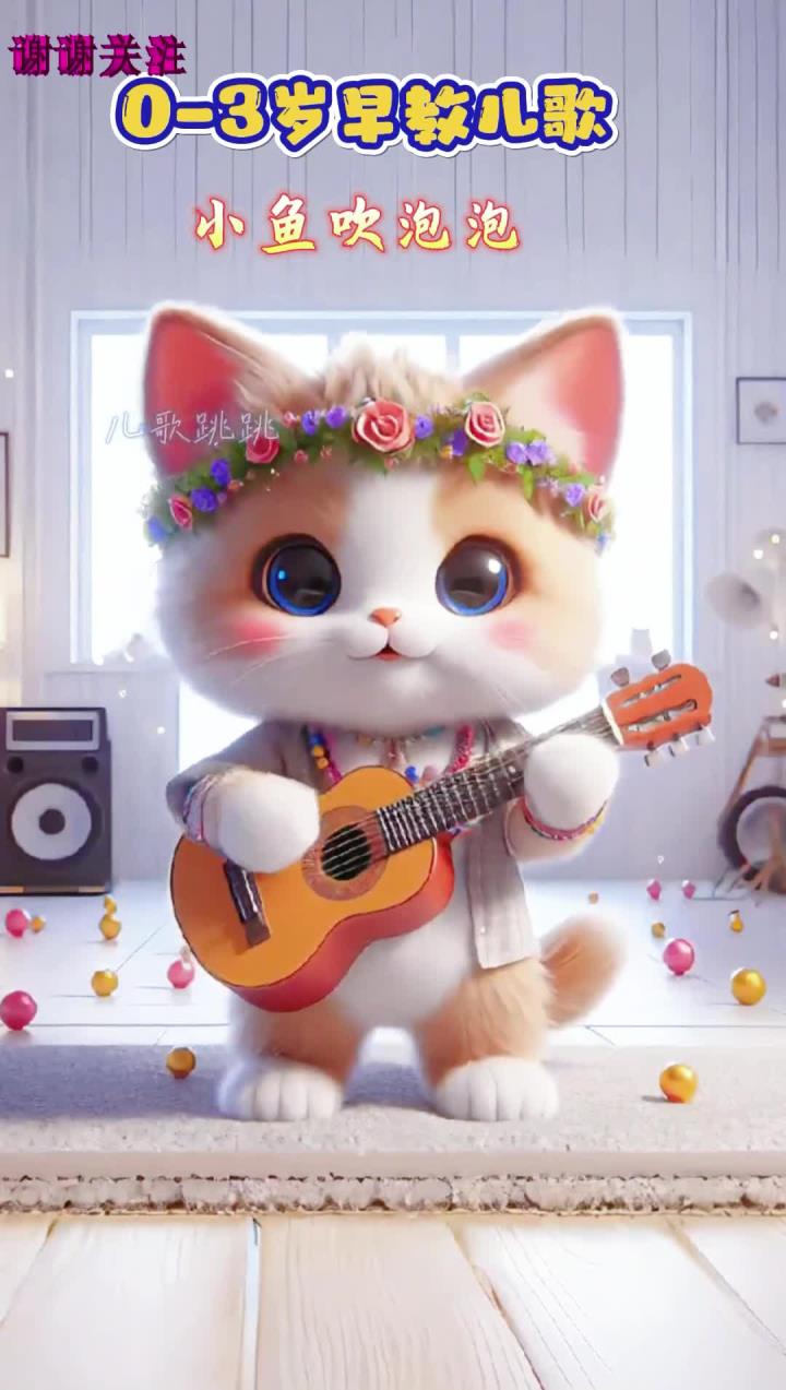 儿歌多多0-3岁儿歌大全 100首最火儿歌直播《小鱼吹泡泡》早教益智儿歌动画
