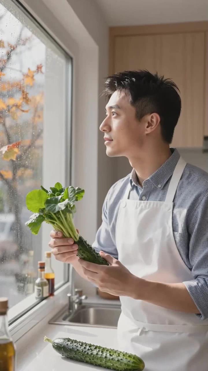 流感食护吃凉拌珍珠菜黄瓜,补微量元素,增强防御