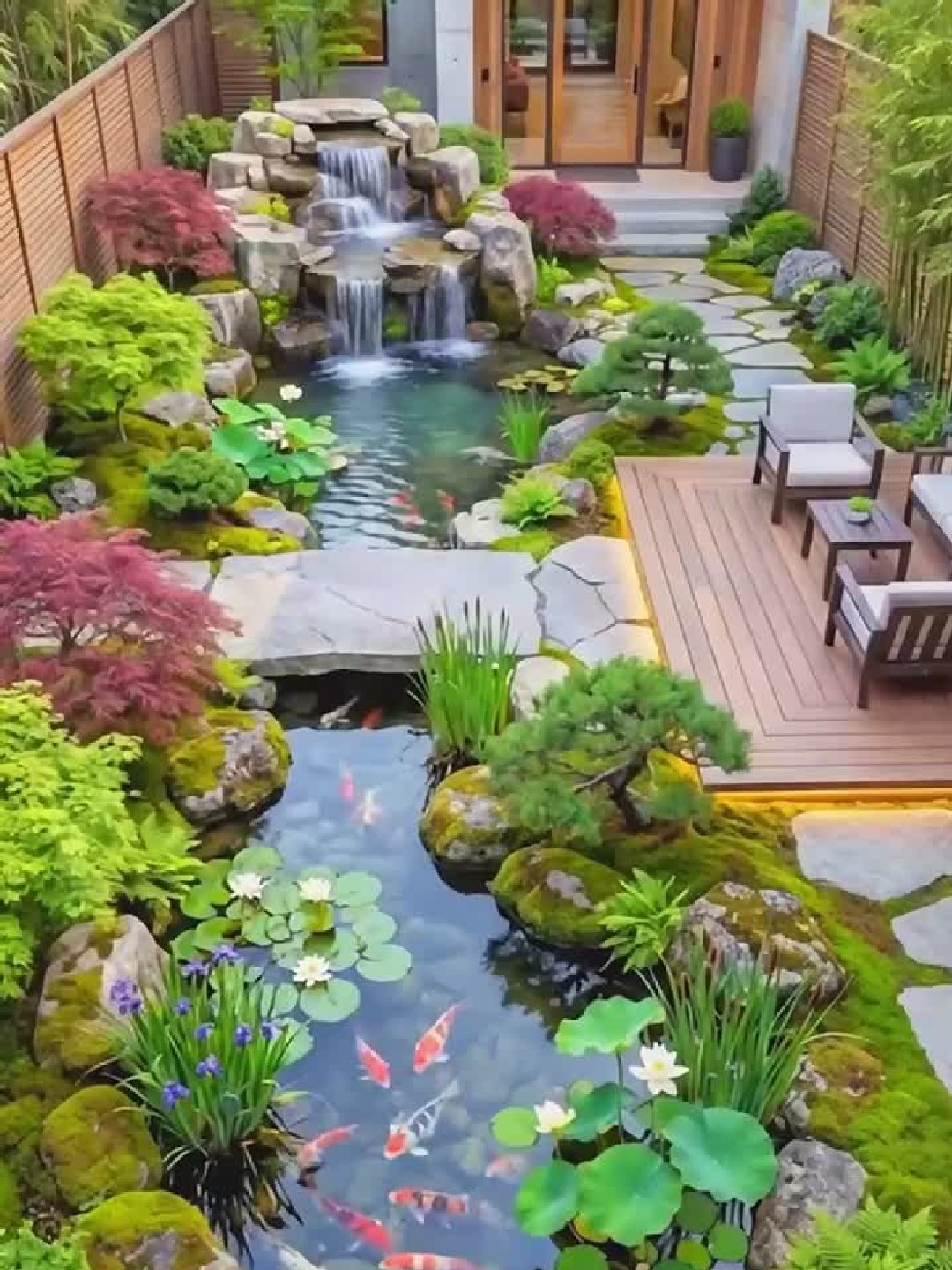 庭院花园鱼池设计
