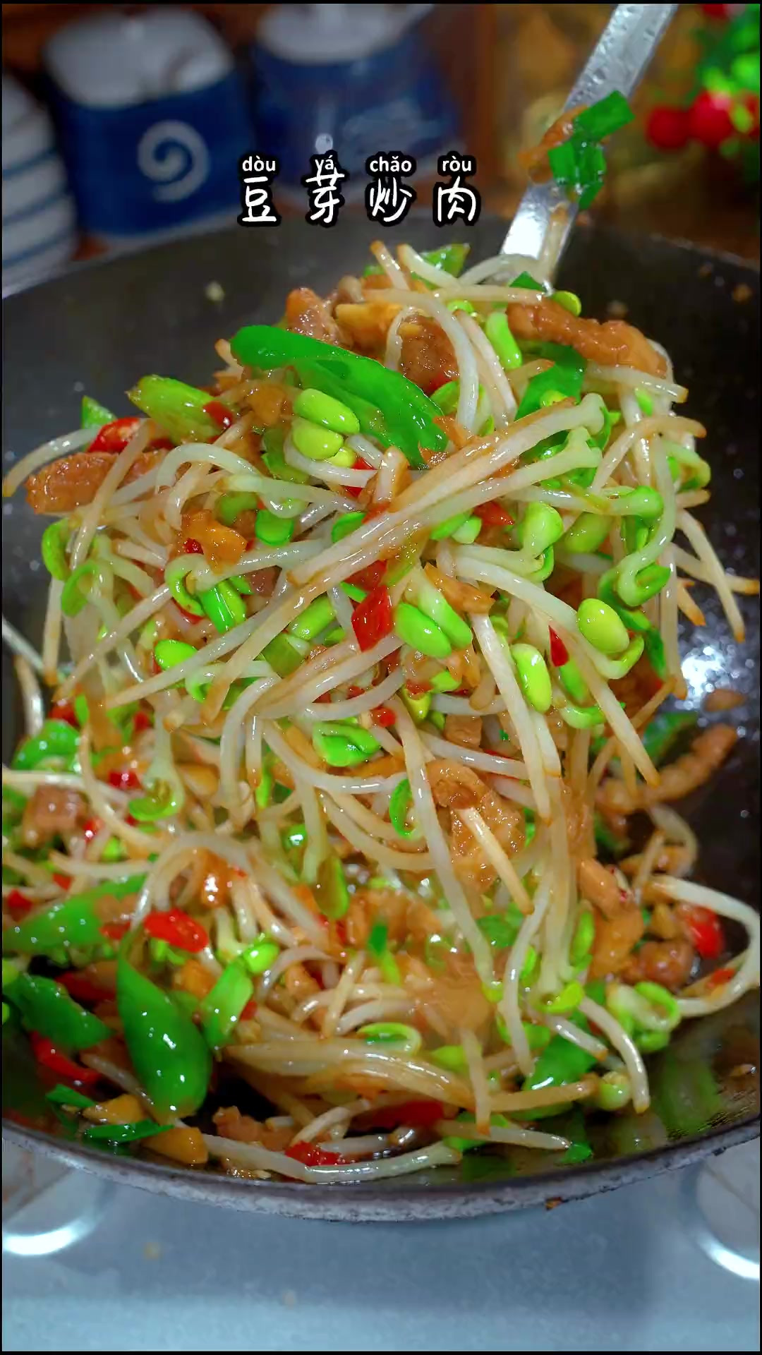 简单又实惠的黄豆芽炒肉好吃又下饭
