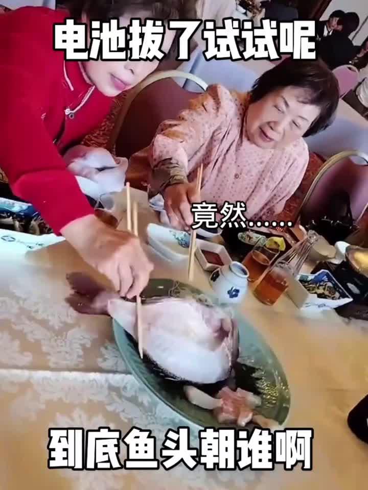 到底鱼头朝谁啊,这道菜要跑,电池拔了试试呢?