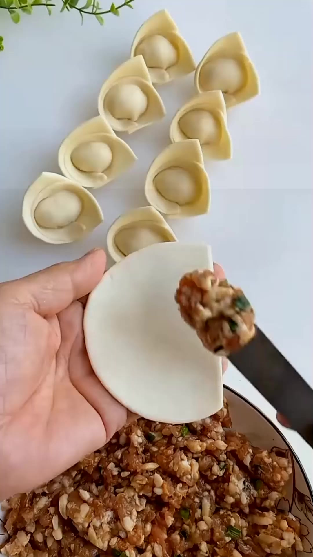 简易饺子摆盘 