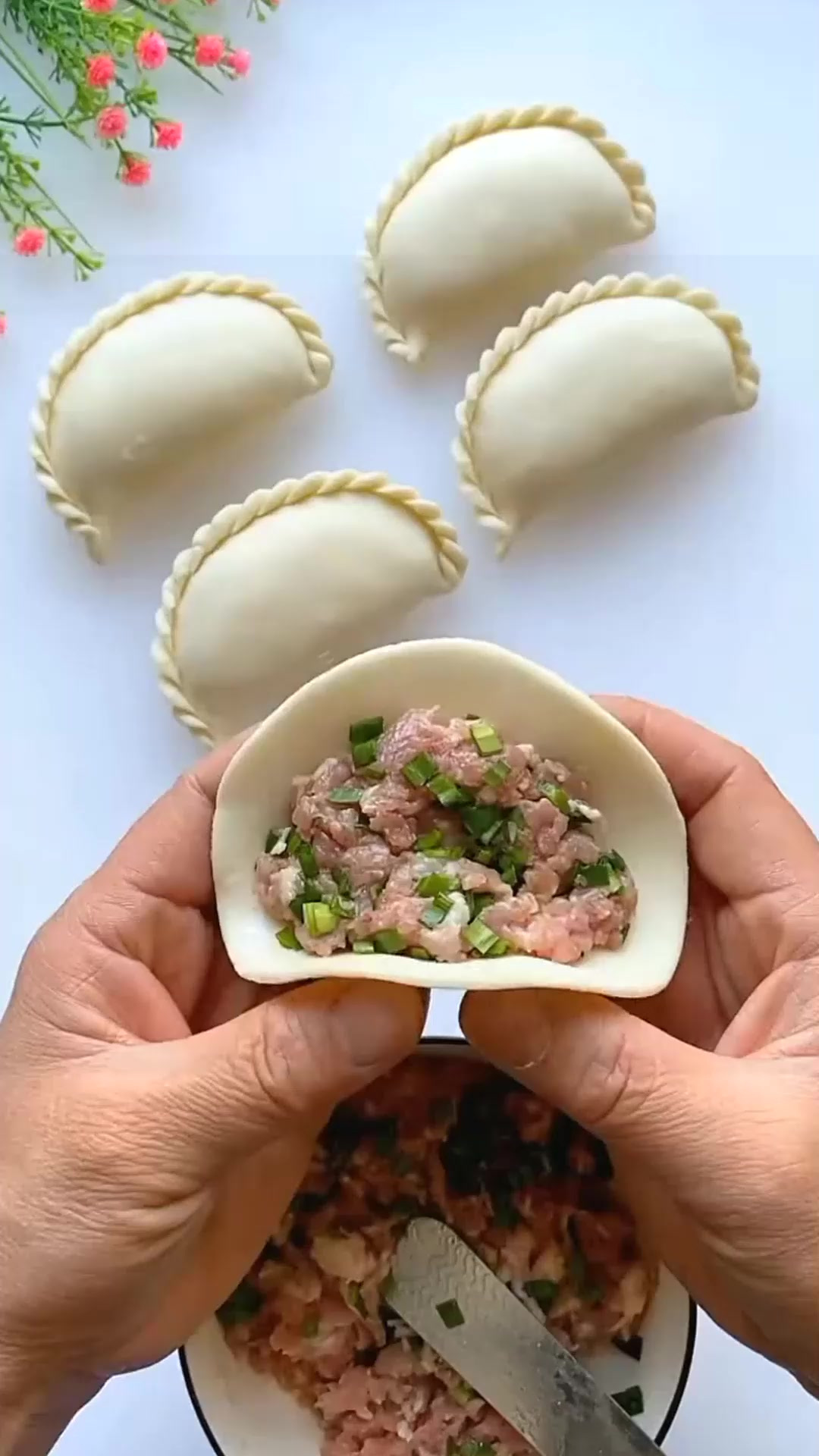 简易饺子摆盘 