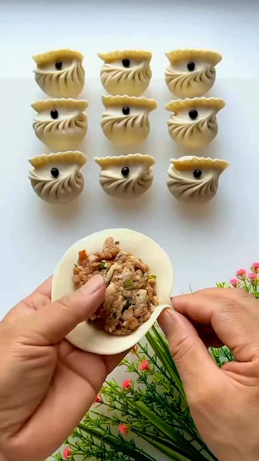 简易饺子摆盘 