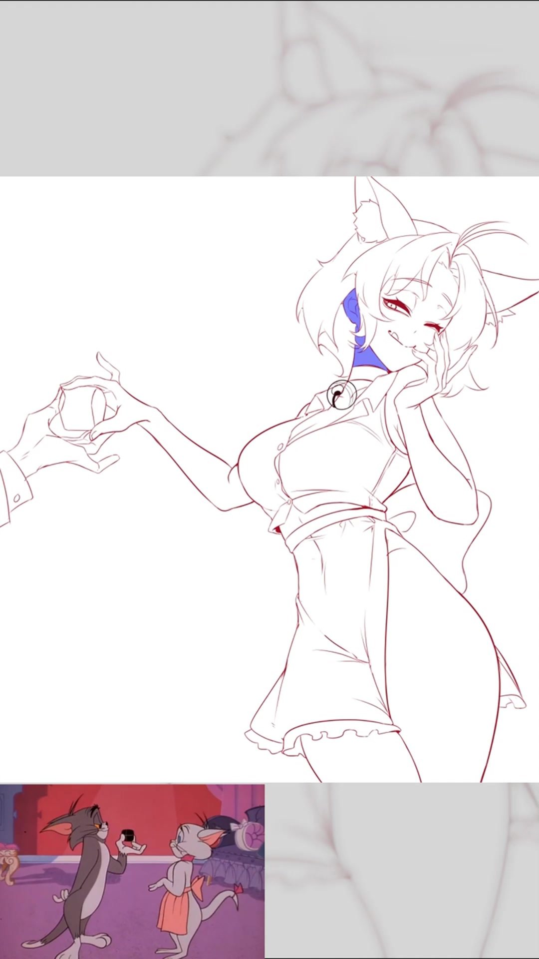 《猫和老鼠》拟人「绘画过程」_2