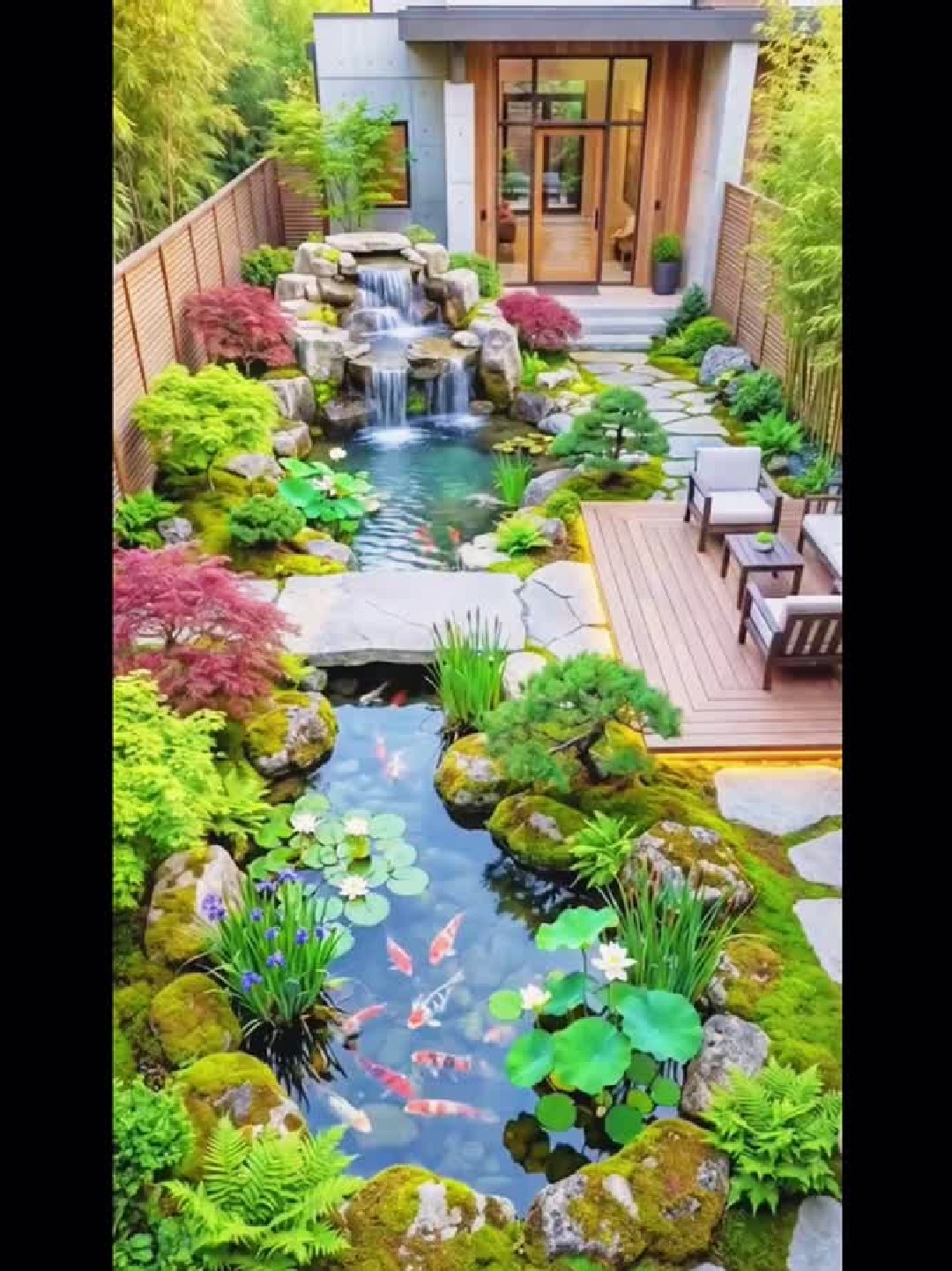 庭院花园鱼池设计