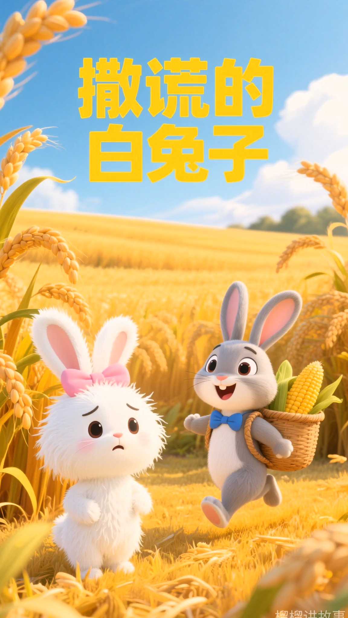 寓言故事-撒谎的白兔子