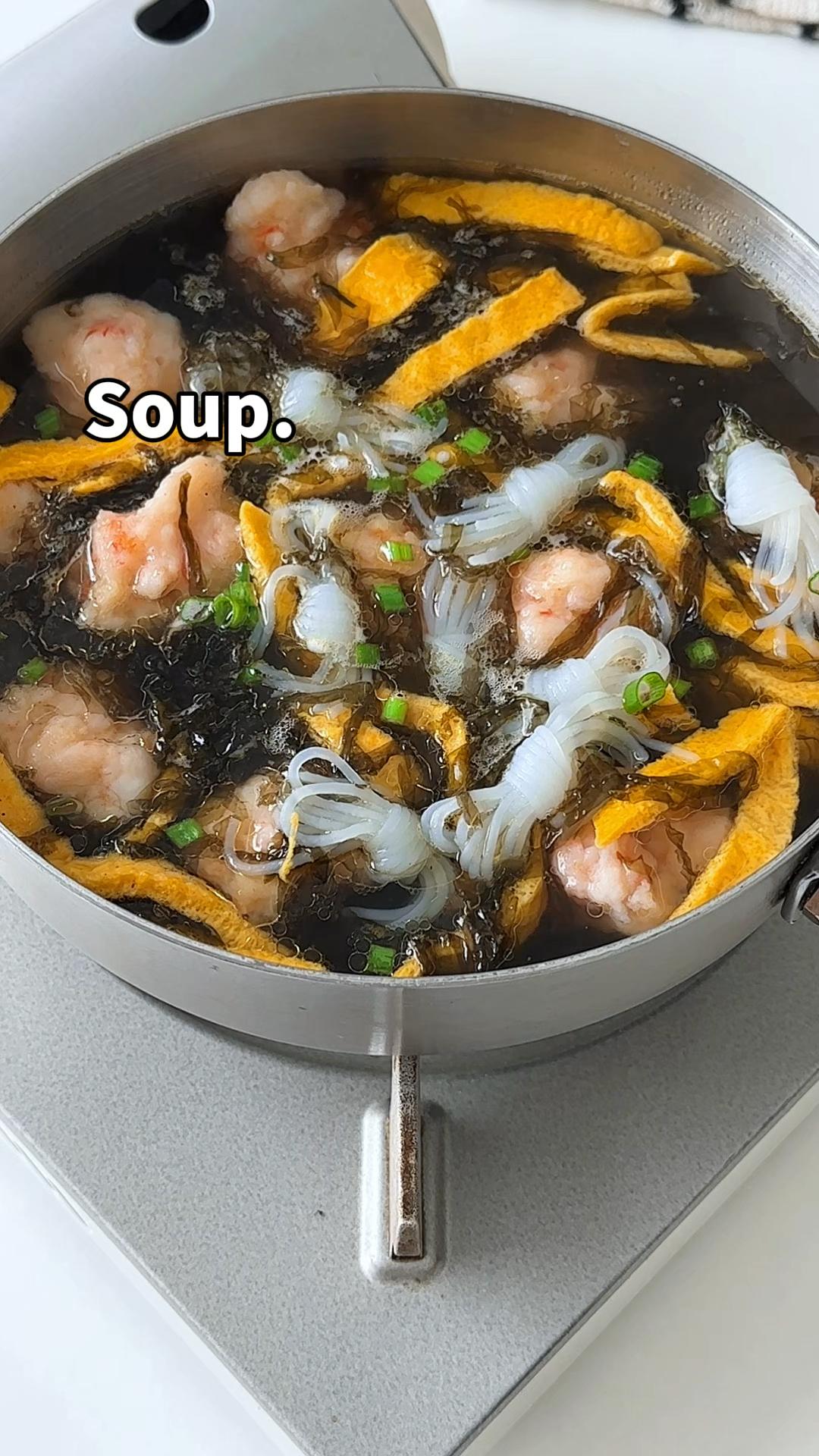 掉秤减脂餐!紫菜虾滑汤,低卡鲜美巨好喝～