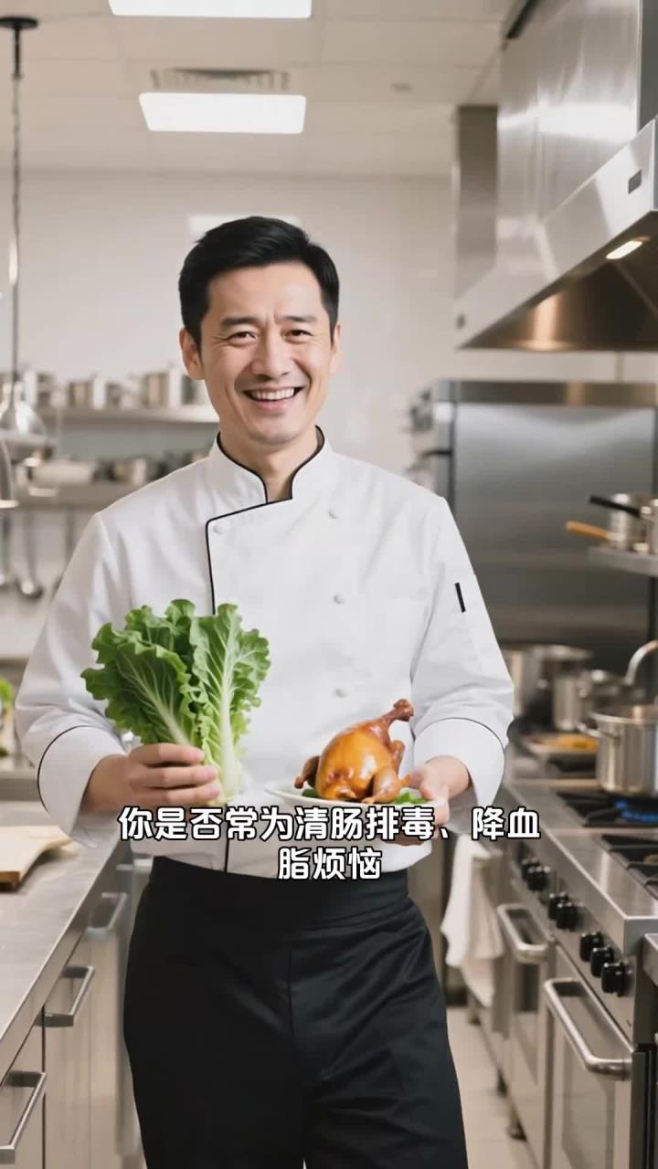 炒鸭肉油麦菜 清肠排毒降血脂