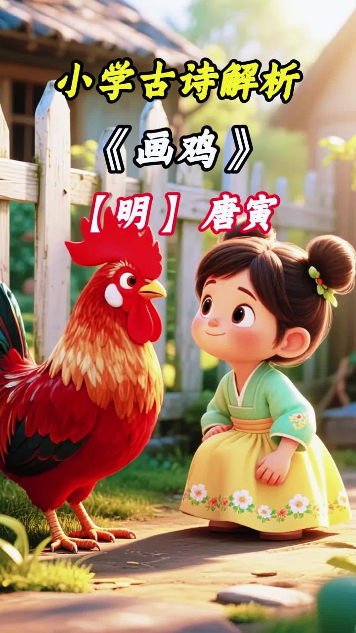 小学二年级《画鸡》解读,体会诗歌情感