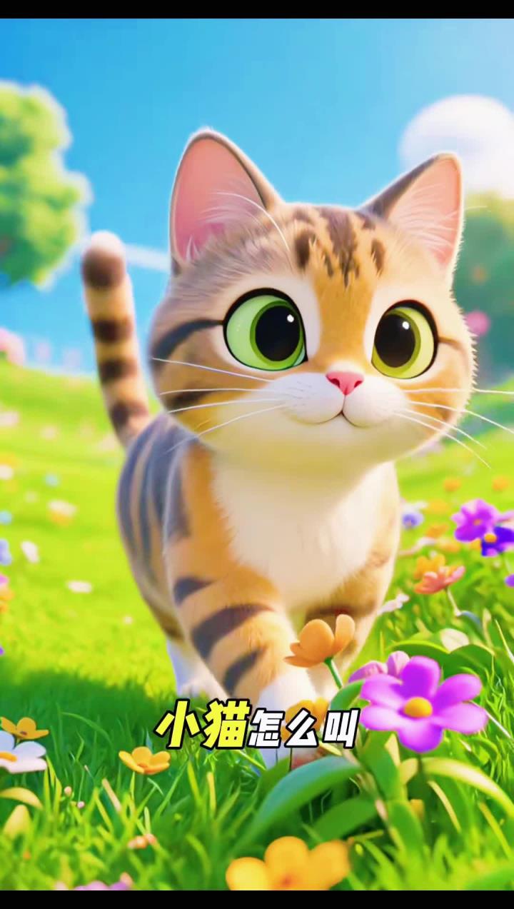 启蒙早教儿歌—《动物叫》小猫怎么叫,喵喵喵。小狗怎么叫,汪汪汪。小鸡怎么叫,叽叽