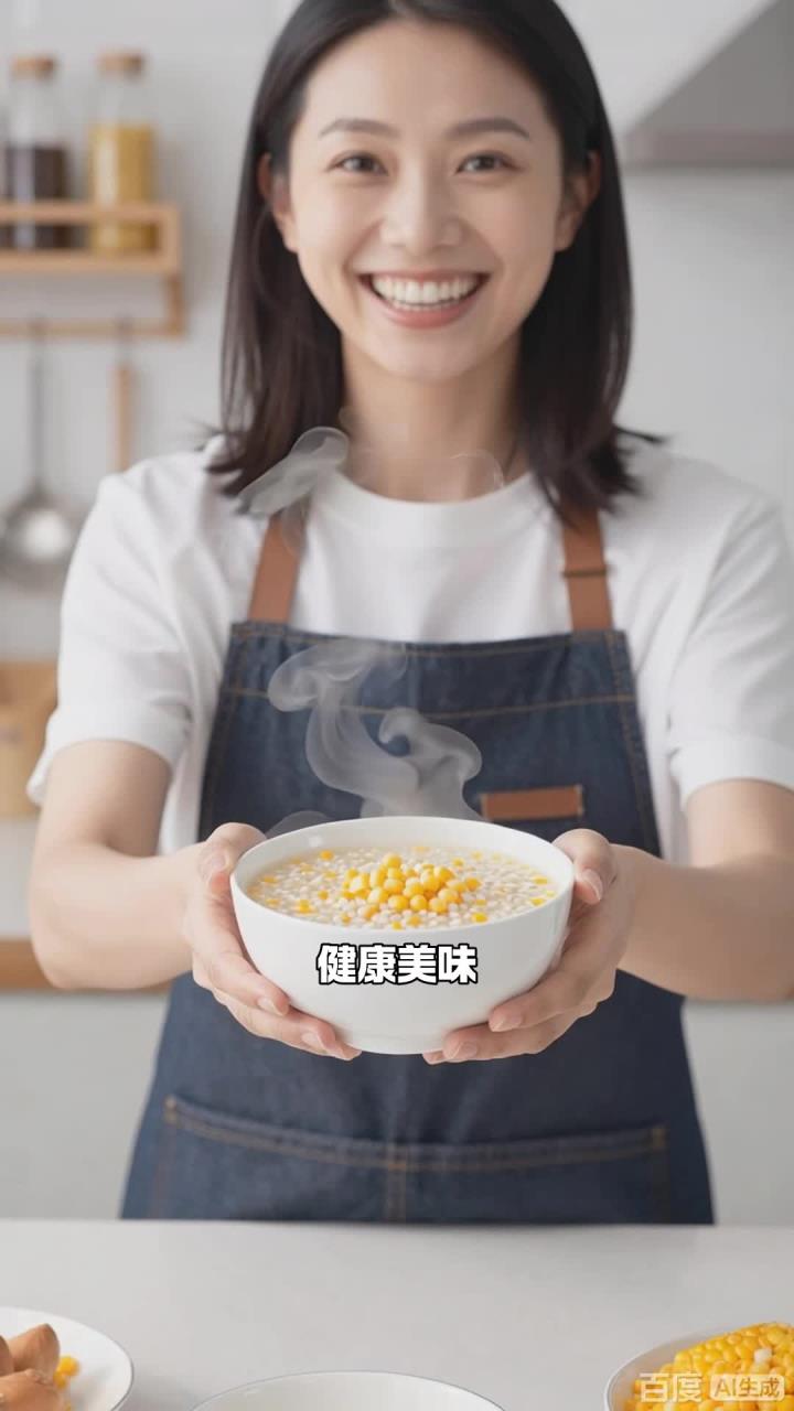 玉米燕麦粥，软糯香甜，早餐好搭档