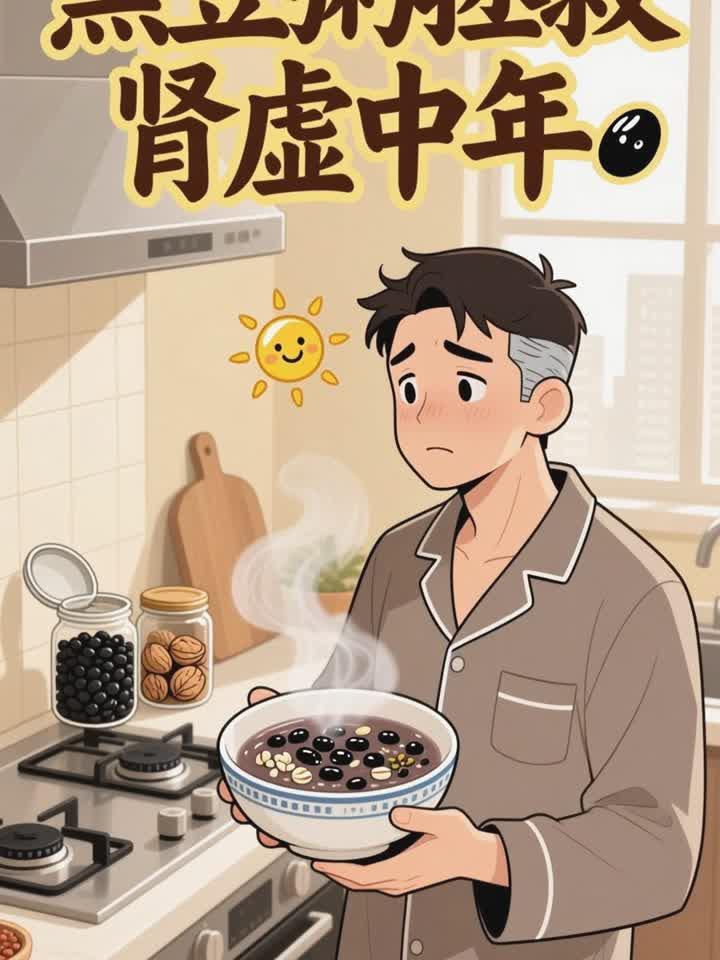 男性补肾吃黑豆粥，补肾益精强体质