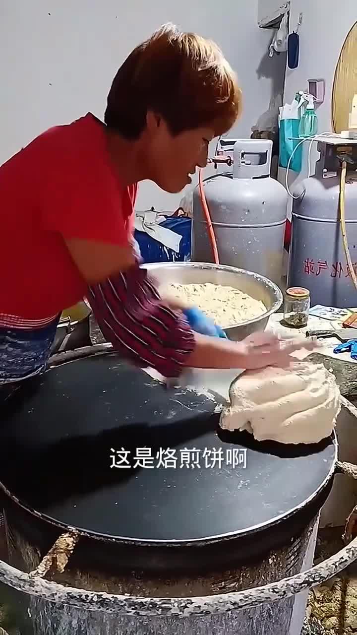 手艺人,纯手工制作煎饼