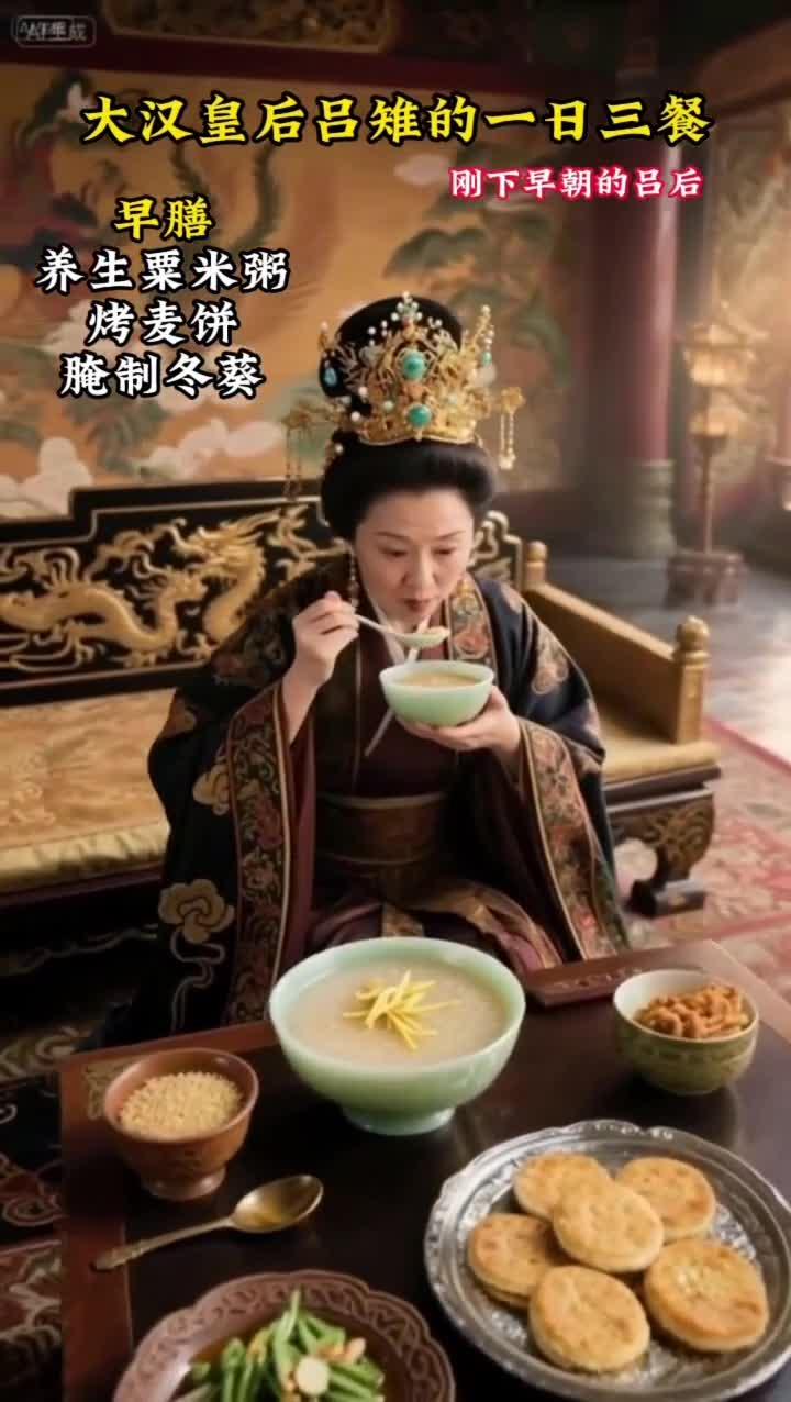 大汉皇后吕雉,精致宫廷膳食,一日三餐尽显尊贵