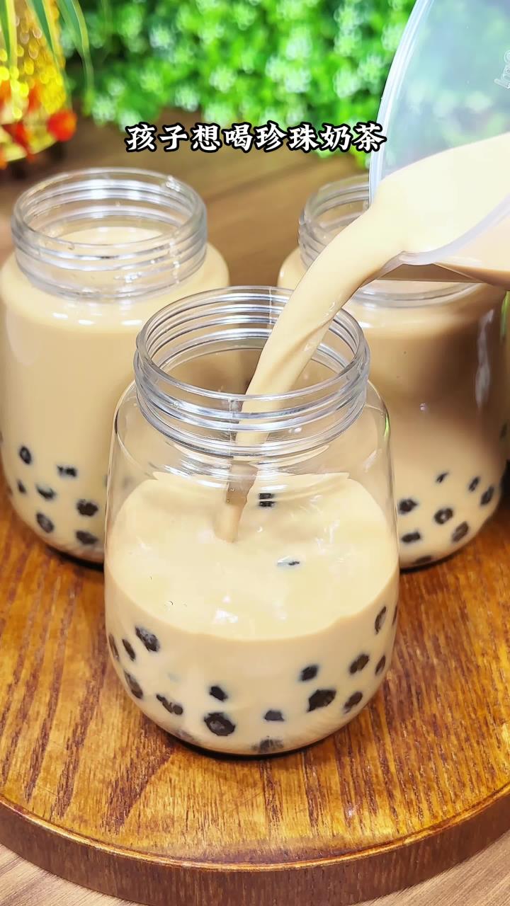 自制珍珠奶茶-真材实料，简单健康又卫生！