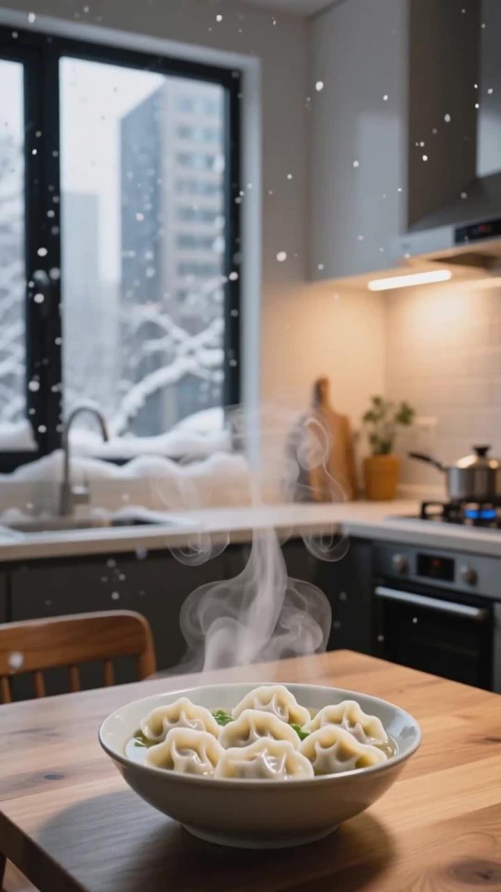 寒潮天吃热乎乎的三鲜馄饨,皮薄馅足暖身暖心