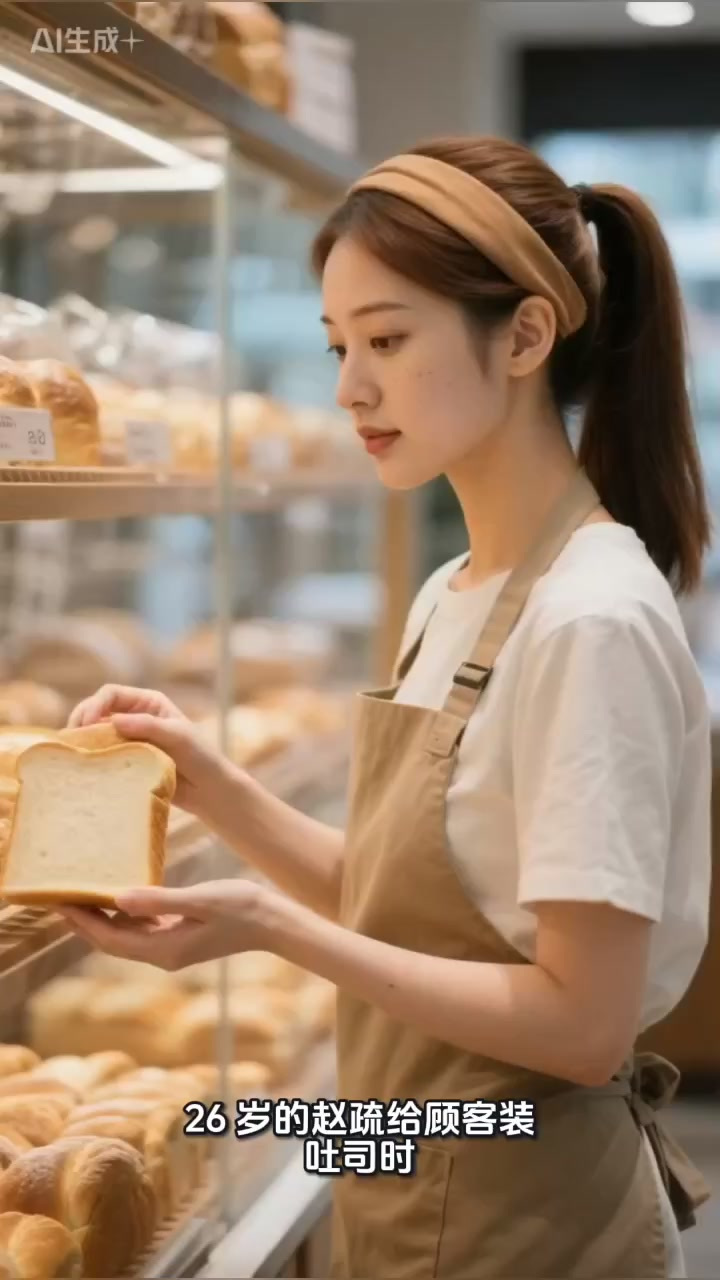 面包店店员赵疏:怎么淡痘印,面包柜旁显活力