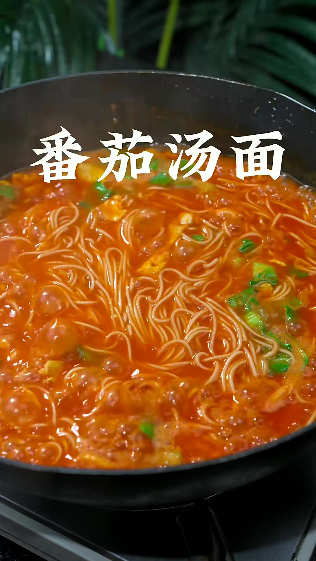 番茄汤面 天冷了,不知道吃什么可以试试这个番茄浓汤面,汤汁浓