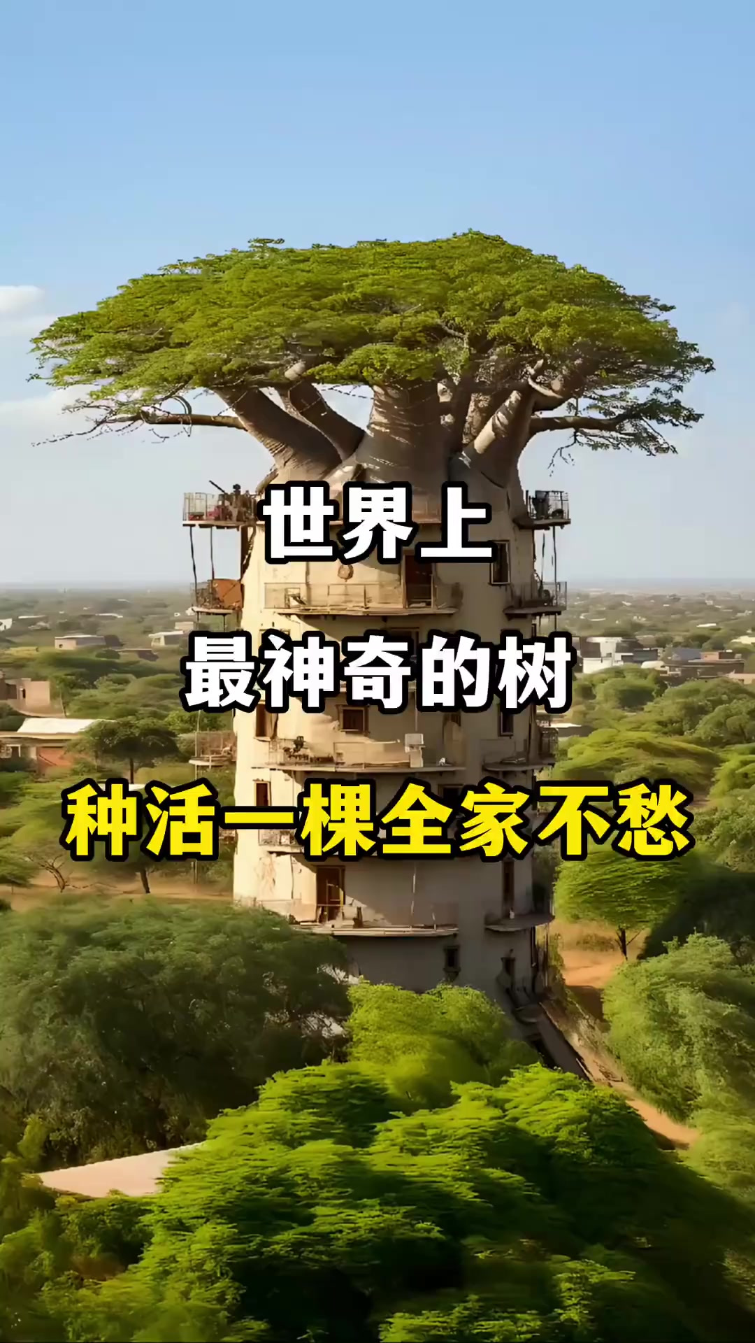 世界上最神奇的树种活全家不愁旅游旅行旅游攻略猴面包树神奇的大