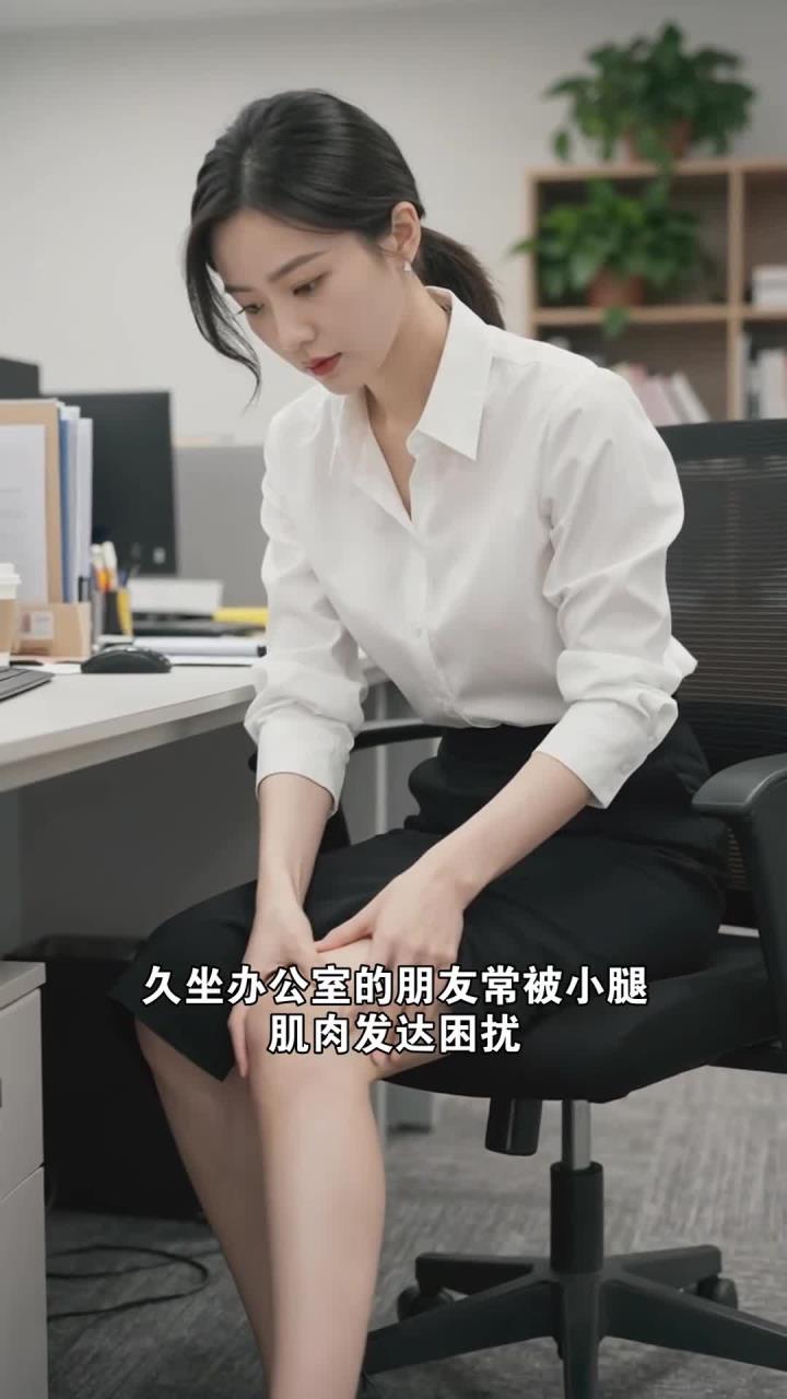 久坐小腿肌肉发达 + 做组拉伸 + 瘦腿塑形线条顺