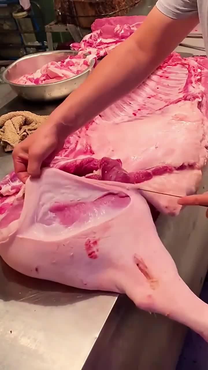 吃猪肉就吃这个后丘肉还得吃现杀的
