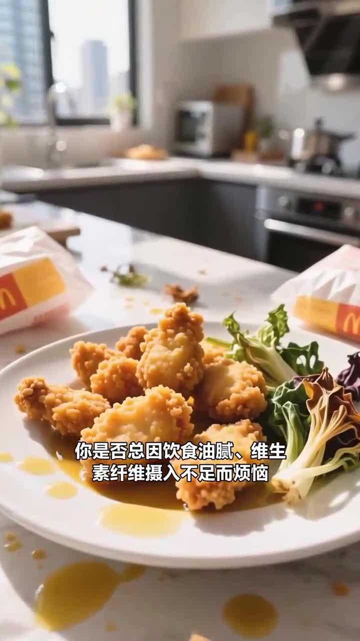 多吃凉拌番茄 + 青菜,健康养生维生素 + 纤维,清爽