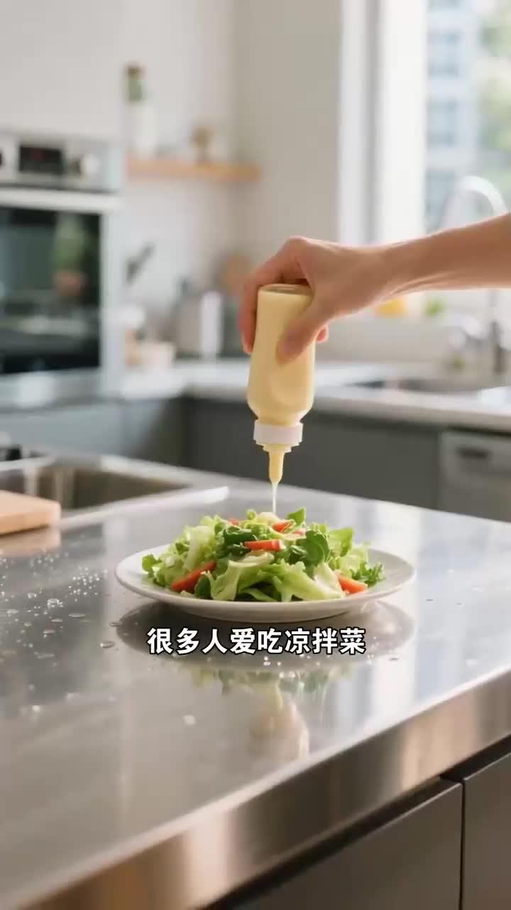 凉拌菜少放沙拉酱，用醋 + 橄榄油，低脂不胖