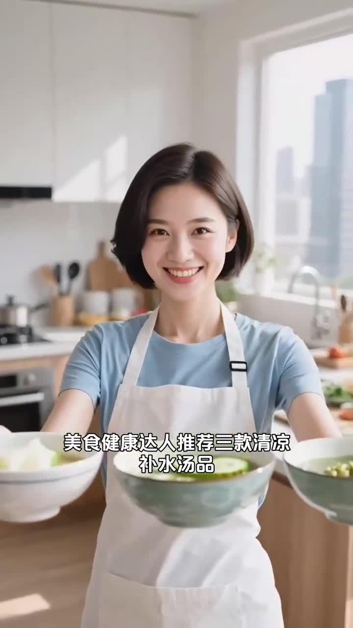 夏季补水汤品,冬瓜汤 + 丝瓜汤 + 绿豆汤