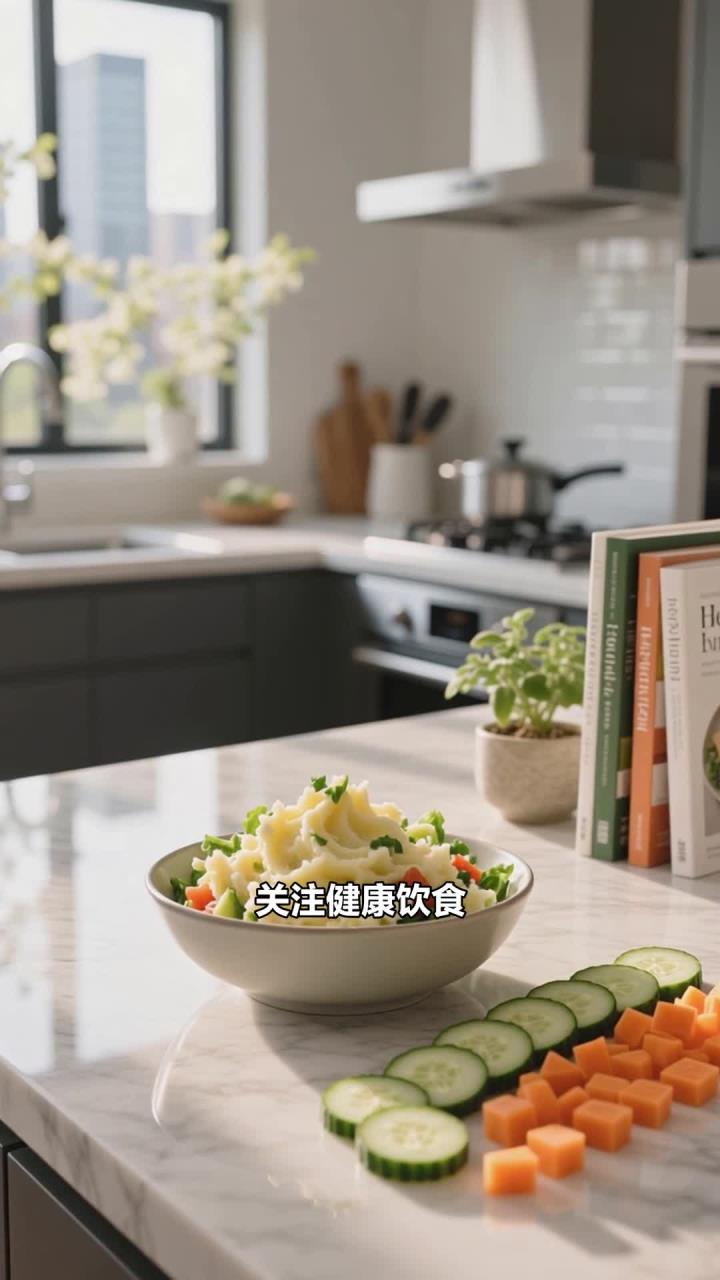 土豆泥沙拉,绵密又清爽,减脂餐必备