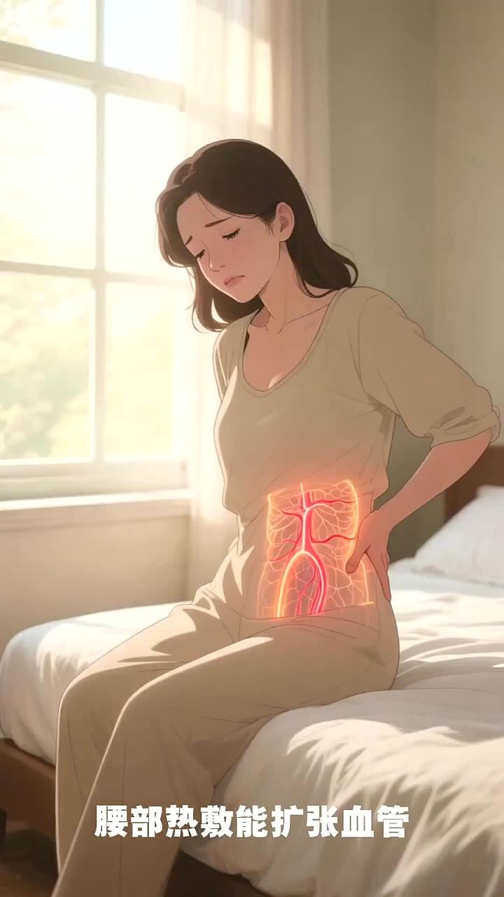 常做腰部热敷，缓解疼痛肌肉松