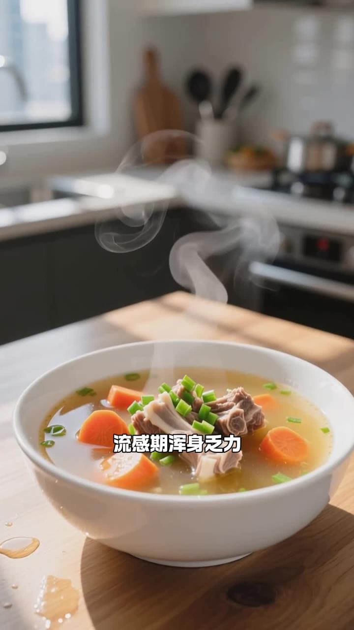 胡萝卜排骨汤融入食护清单,温润滋补,缓解流感期身体乏力