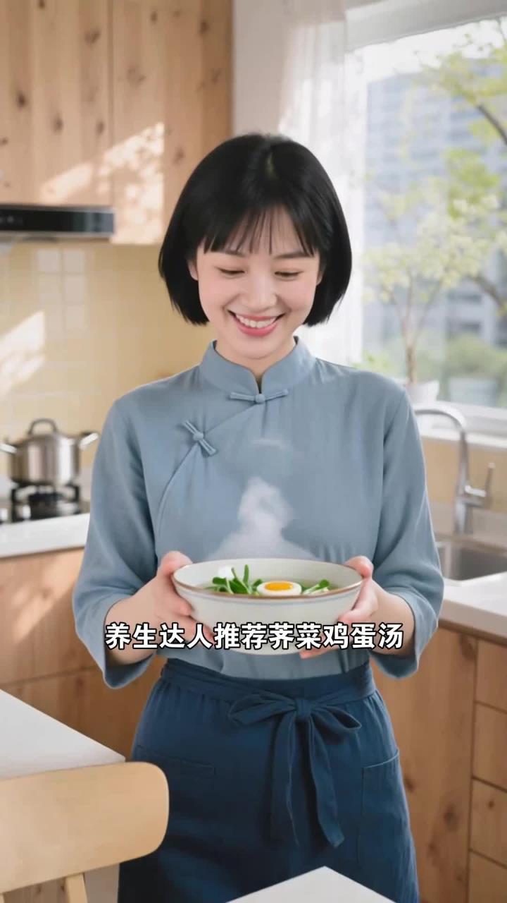 春季吃荠菜鸡蛋汤,清淡促健康养生～