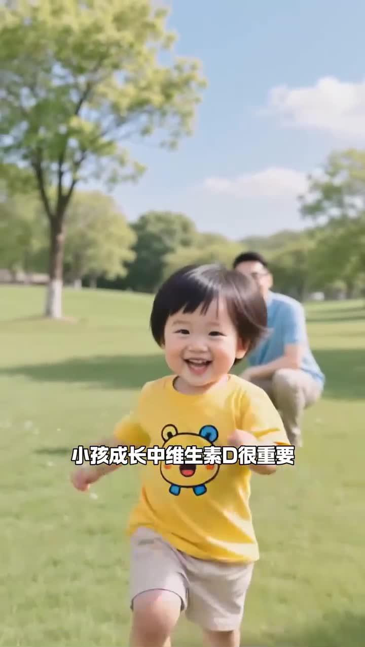 小孩补维生素 D,多户外活动 + 吃深海鱼～