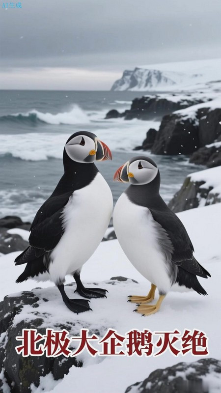 大海雀,北极大企鹅,它的灭绝是人类亲手造成的永久遗憾
