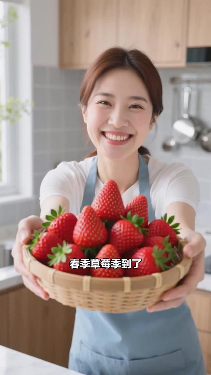 春季吃草莓蛋糕卷,健康养生要偶尔～1