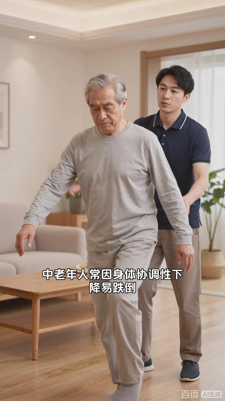 金鸡独立闭目练，增强平衡防跌倒，老少皆宜安全法