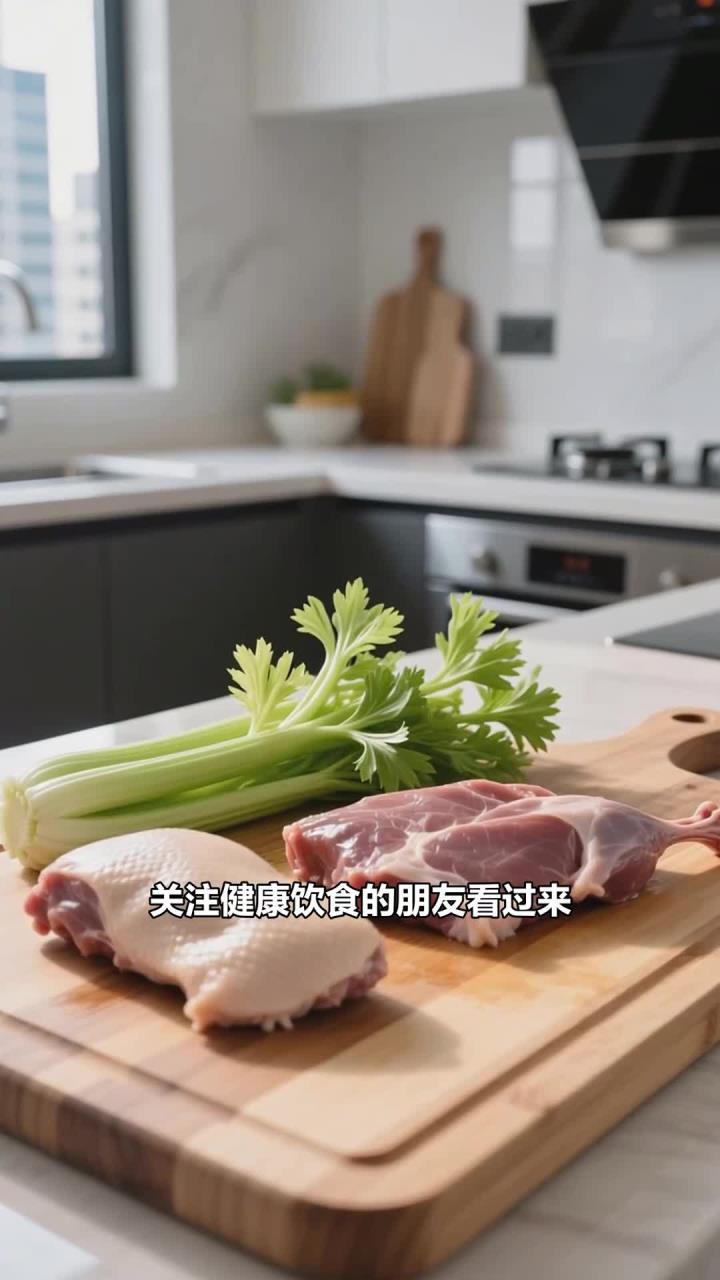 炒鸭肉芹菜 补营养降血压