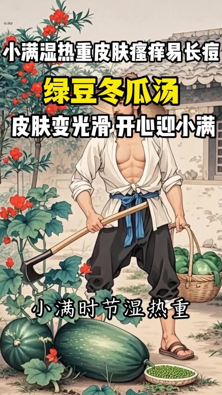 小满时节湿热重,皮肤瘙痒易长痘,快煮碗绿豆冬瓜汤,开心迎小满