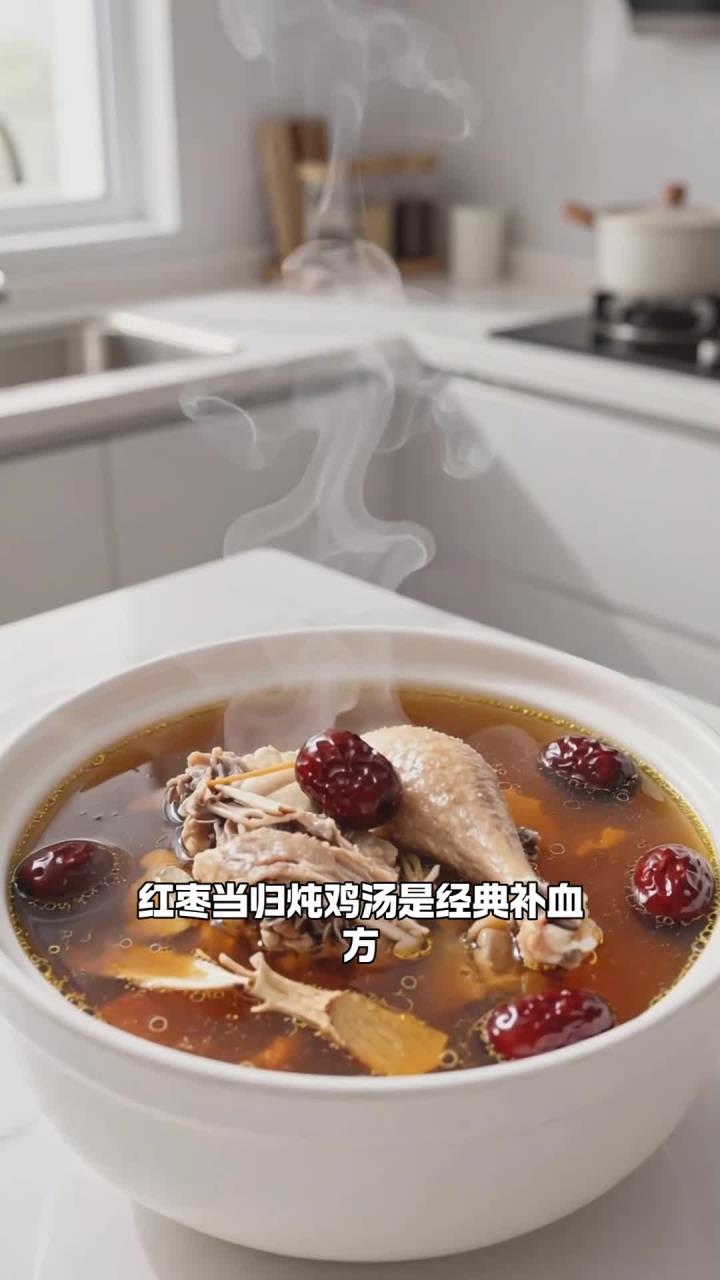 红枣+当归炖鸡汤,经典补血方每月喝两次