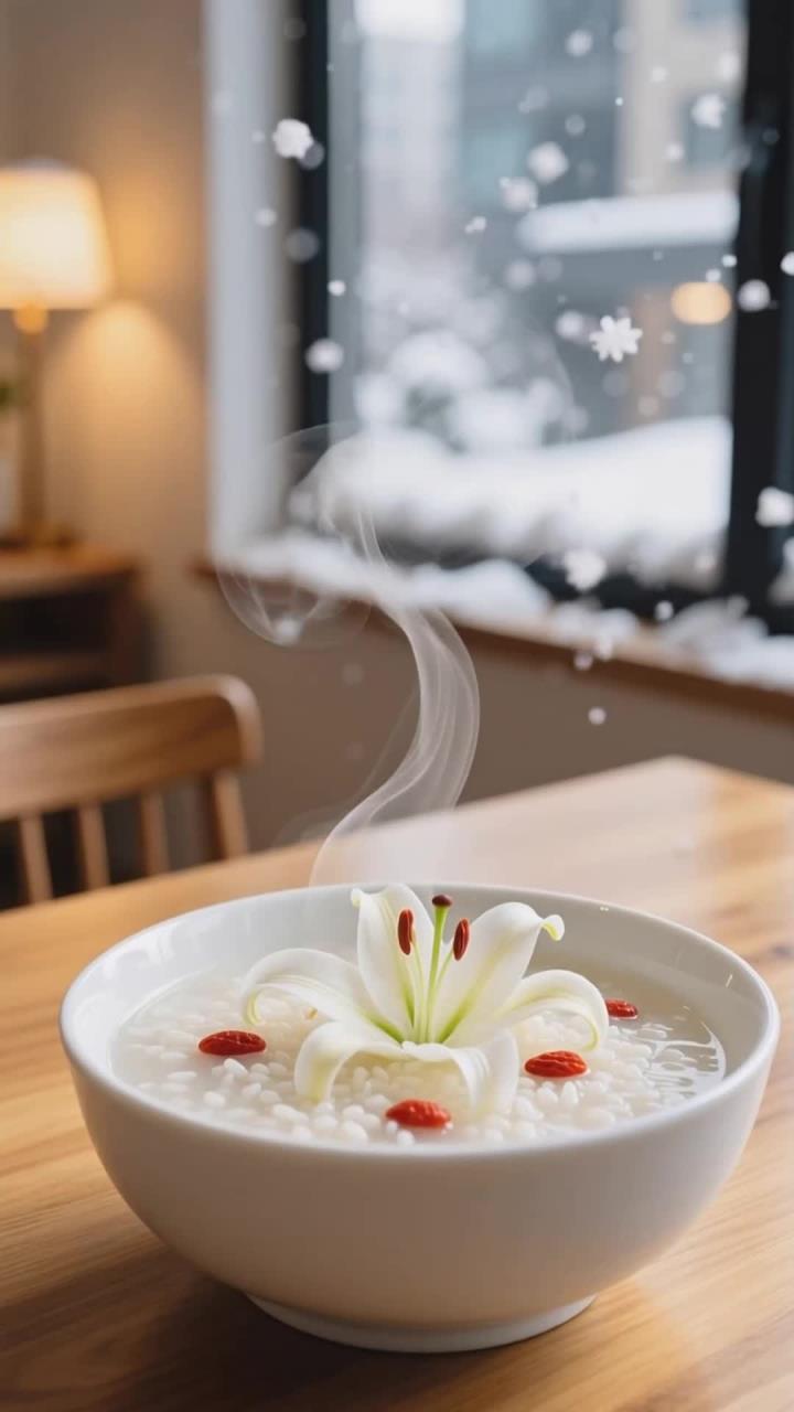 大雪天吃百合粥,滋阴润燥,睡眠质量高