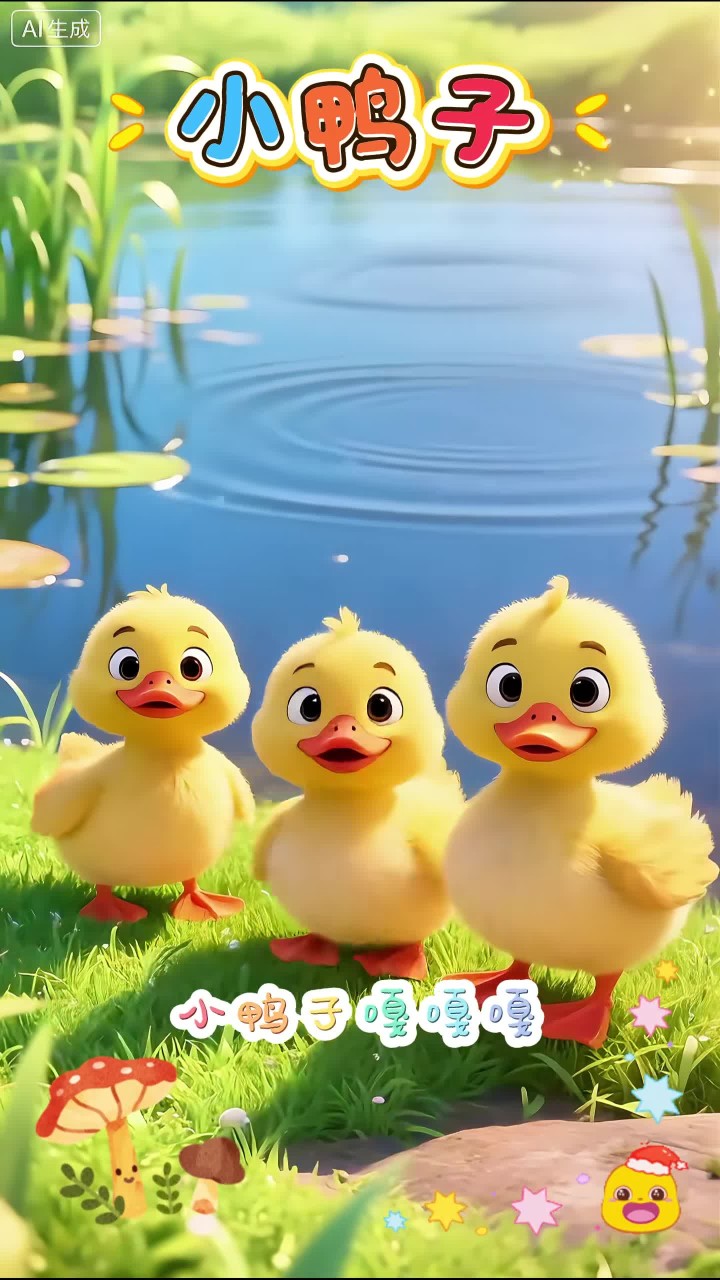 儿歌大全《小鸭子嘎嘎嘎》