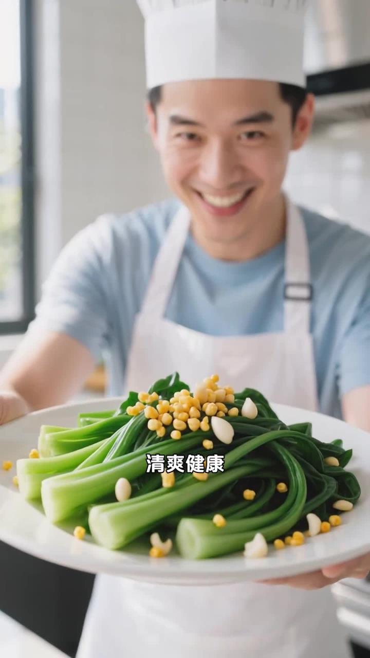 夏季吃炒空心菜,蒜蓉做法超懂健康养生～