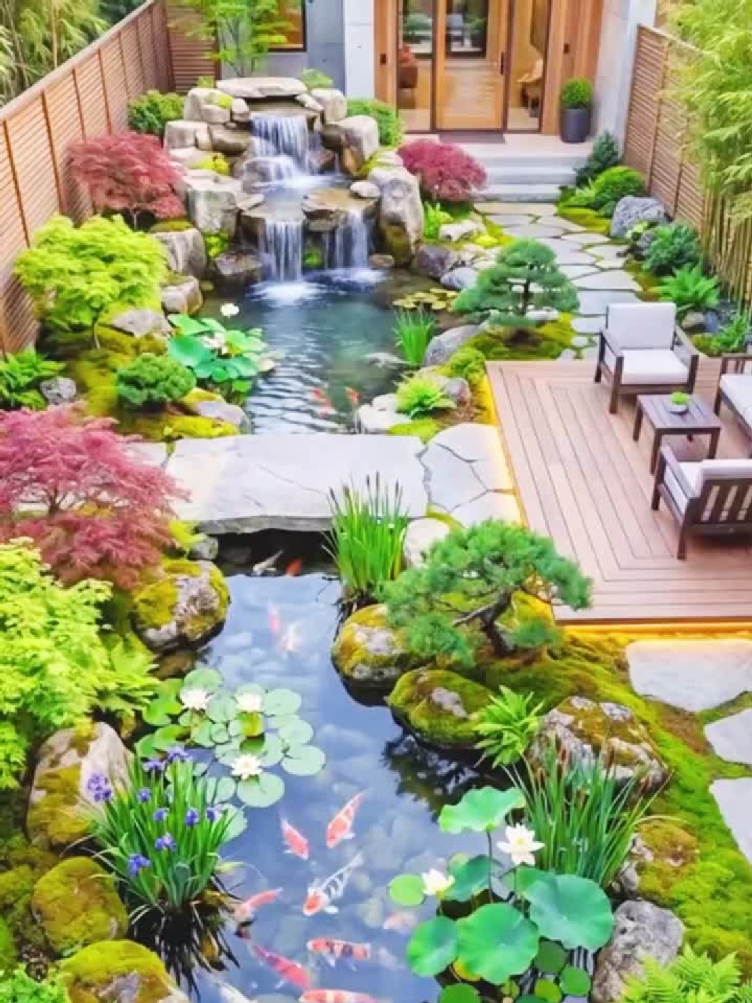 庭院花园鱼池设计