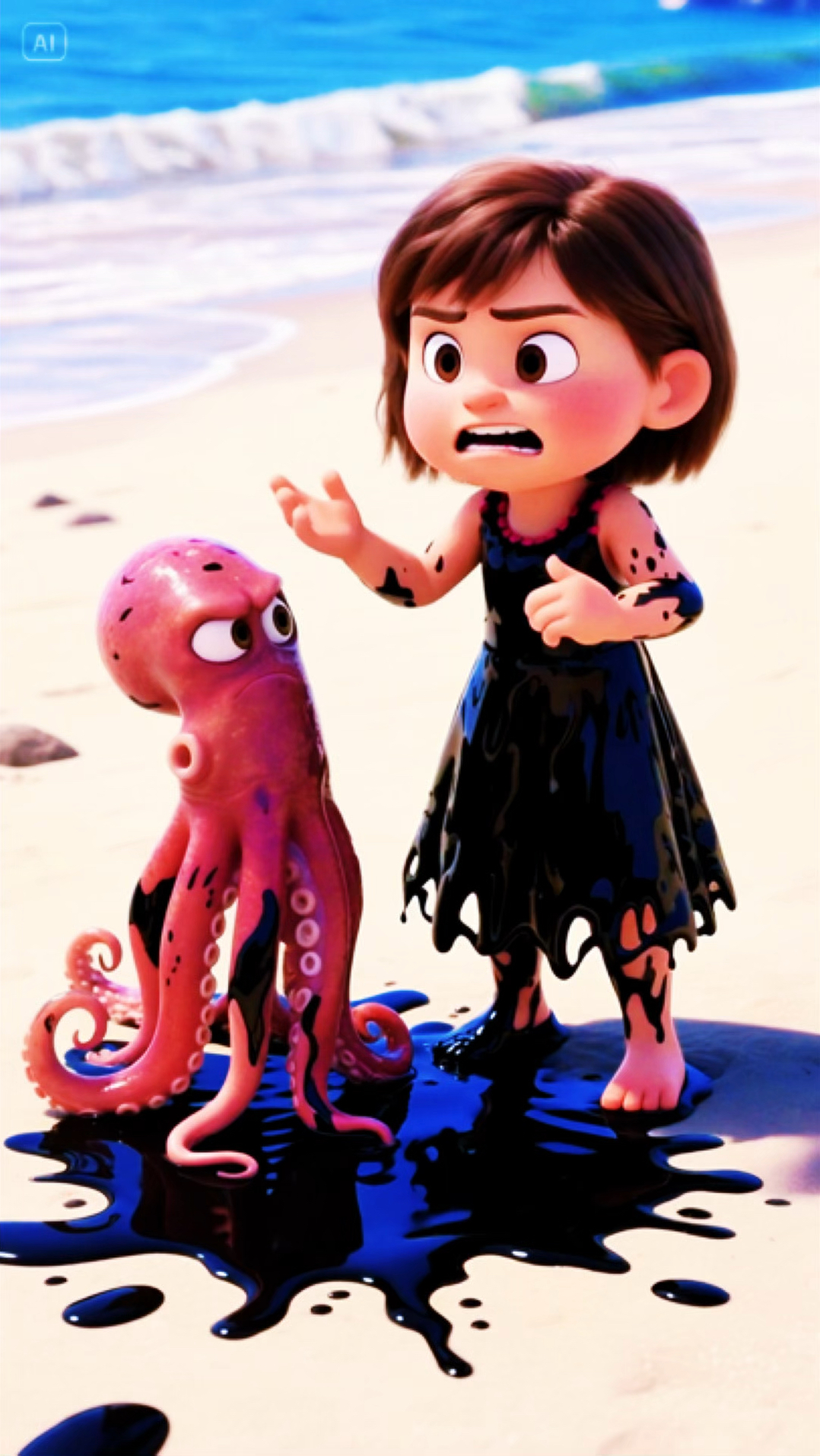 章鱼受到惊吓会喷出墨汁