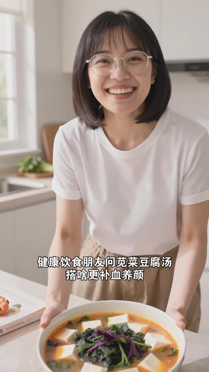 苋菜豆腐汤,搭配什么更补血养颜?