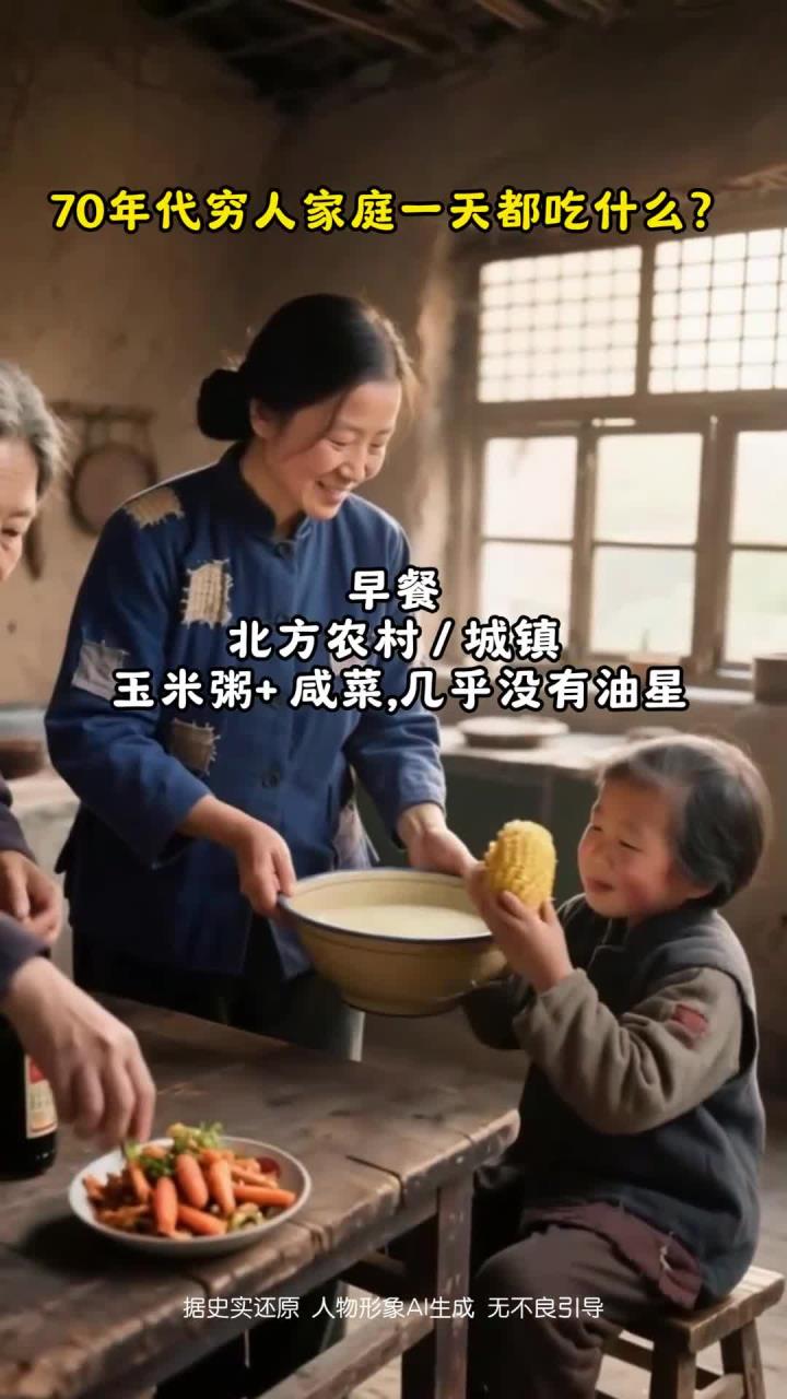 70年代穷人家庭一天都吃什么?