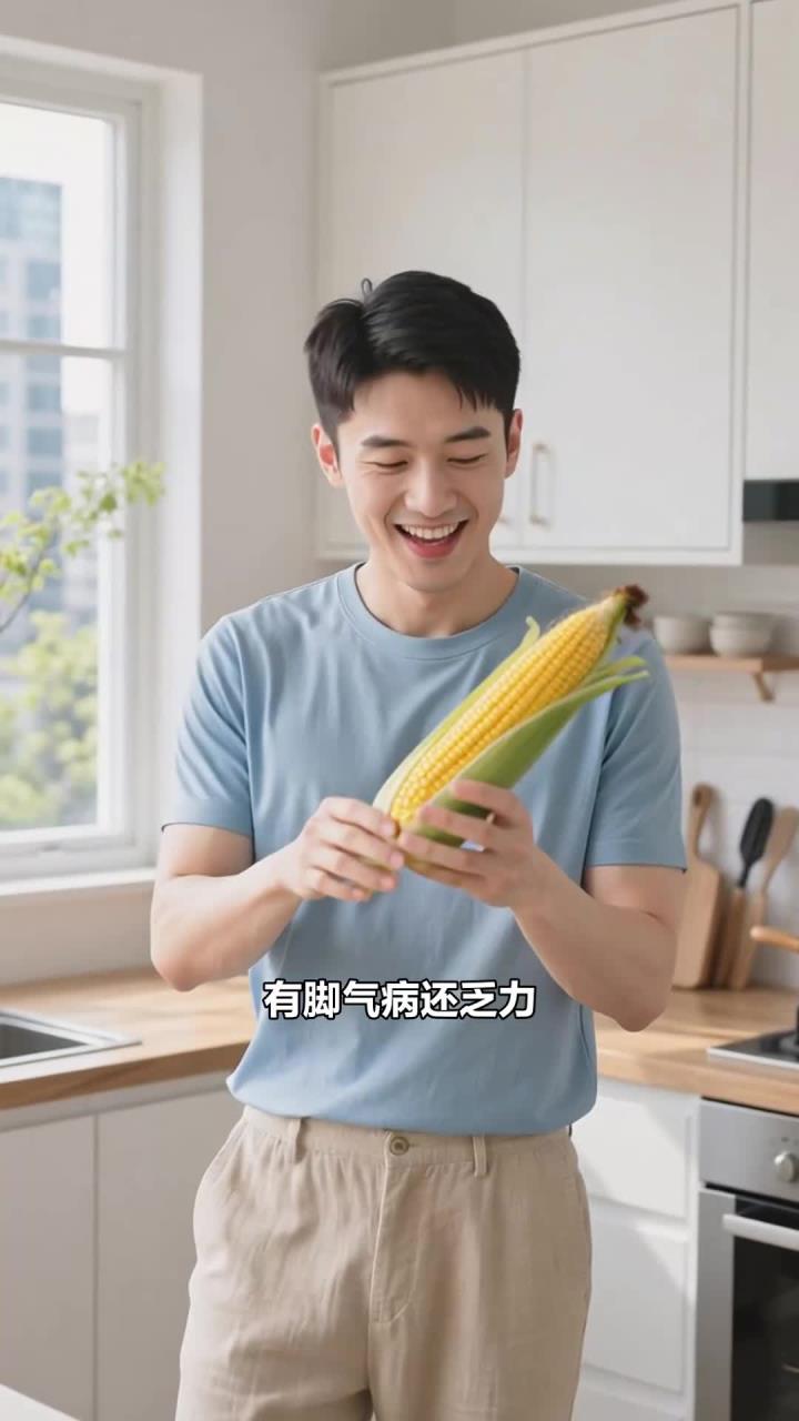 冬瓜玉米煮水加海带,玉米维生素 B 族补能,脚气病乏力症状缓解