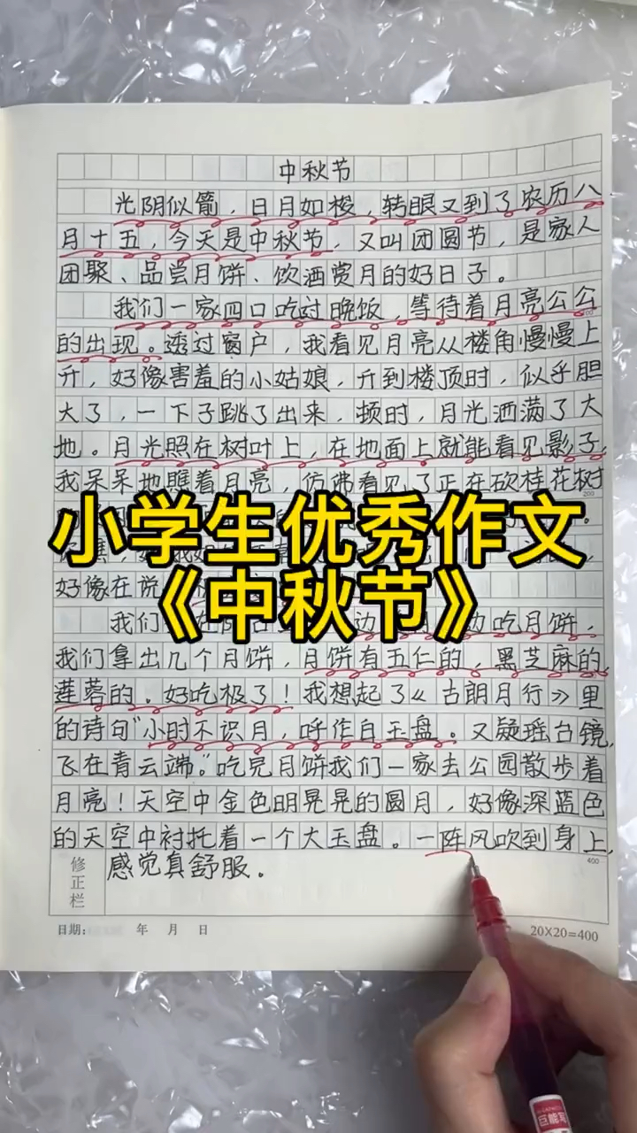 三年级中秋节300字作文