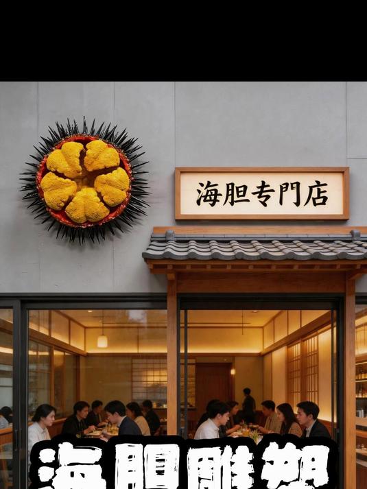 海胆雕塑|海鲜店的门面担当#创意门头##海胆雕塑超吸睛##海鲜店门面担当#